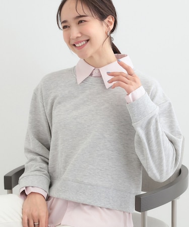 シャツレイヤード風 スウェット