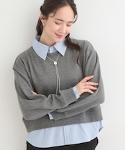 シャツレイヤード風 スウェット