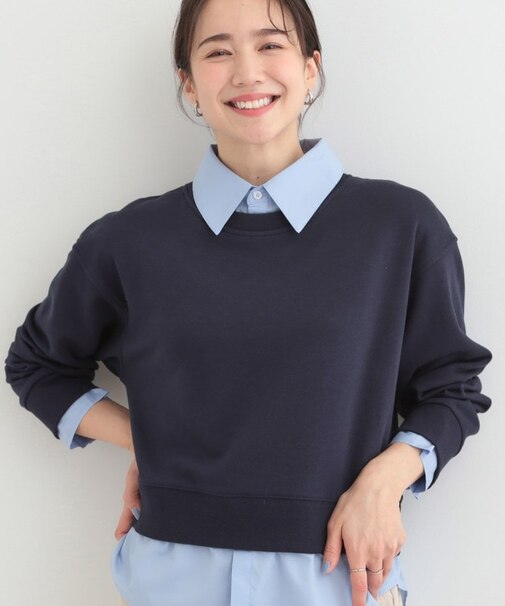 シャツレイヤード風 スウェット