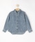 【100-150cm】フラワー刺繍デニムシャツ