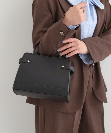 【2WAY】サイドベルトが上品 ミニトートバッグ