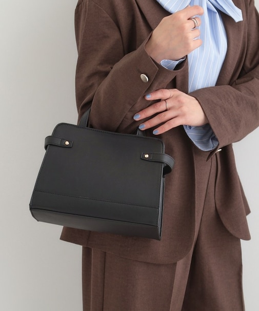 【2WAY】サイドベルトが上品 ミニトートバッグ