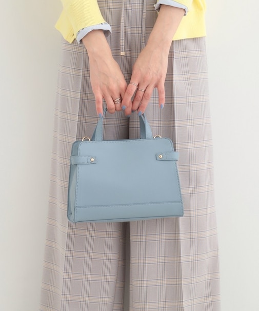 【2WAY】サイドベルトが上品 ミニトートバッグ