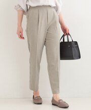 【洗濯機可/S-LL】ベルト風デザインがアクセント きれい見えテーパードパンツ