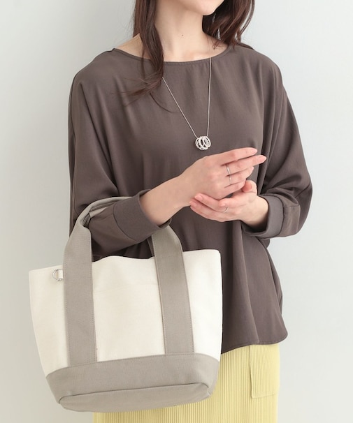 配色キャンバストートバッグ