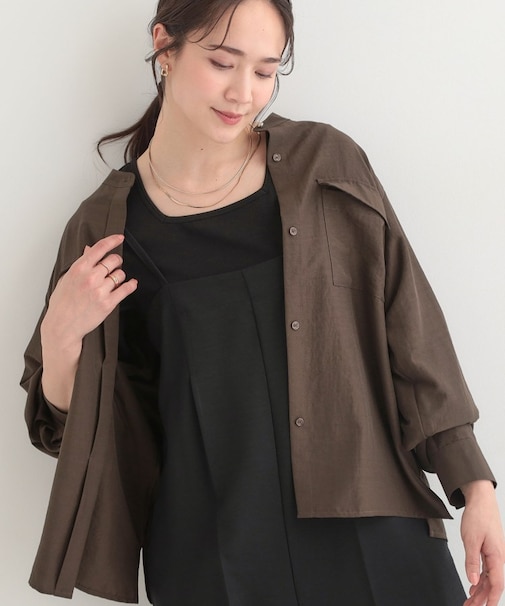 【洗濯後シワになりにくい/UV】フラップポケットシャツ