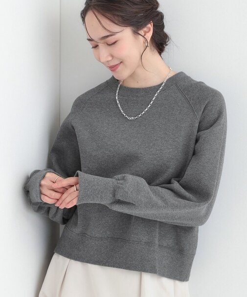 MIX調 シンプルラグランスウェット