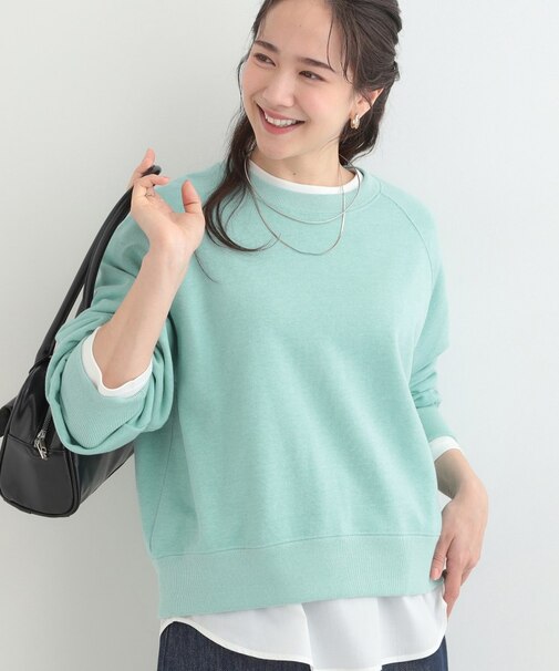 MIX調 シンプルラグランスウェット