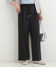 【S-LL/着丈選べる/洗濯後しわになりにくい】スマートに見えるイージーワイドパンツ