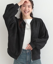 レースリブブルゾン