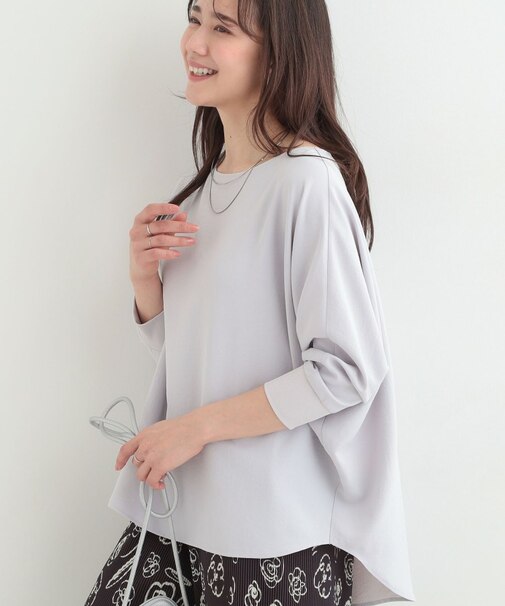 【着丈選べる/体型カバー】さらさらとろん ドルマンブラウス