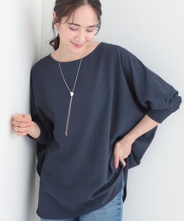 【着丈選べる/体型カバー】さらさらとろん ドルマンブラウス