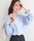 【洗濯後シワになりにくい/UV】洗えるフリル襟ブラウス