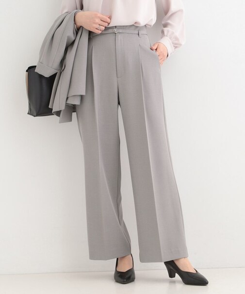 【多機能】ベルト付きワイドパンツ