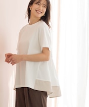 バックギャザーペプラムTシャツ