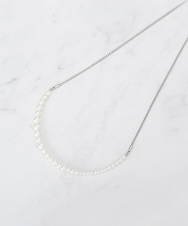 スライダーフェイクパールネックレス