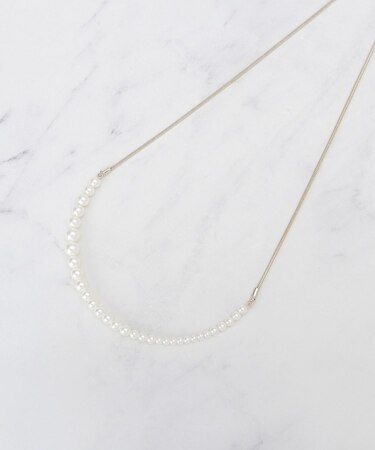 スライダーフェイクパールネックレス