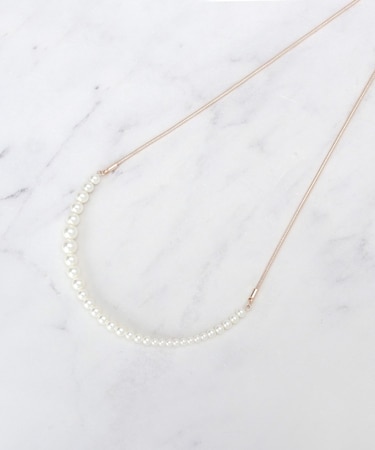 スライダーフェイクパールネックレス