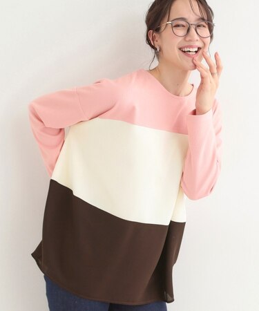 3段切り替え配色トップス