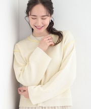 ダブルフェイス配色ニット