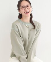 ダブルフェイス配色ニット