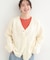 無地柄がコーデのアクセントに Vネックカーディガン
