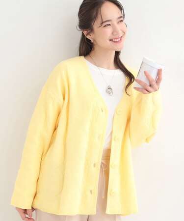 無地柄がコーデのアクセントに Vネックカーディガン