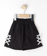 【100-150cm】サイドレースアップショートパンツ