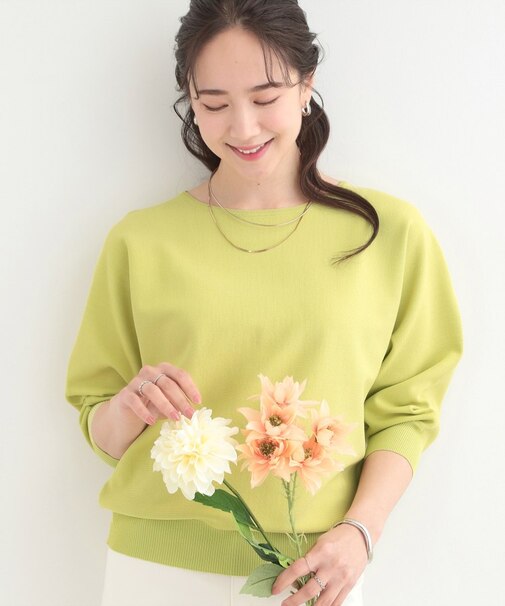 【洗える】軽やかでさらっとしたタッチ すっきり見えドルマンニット