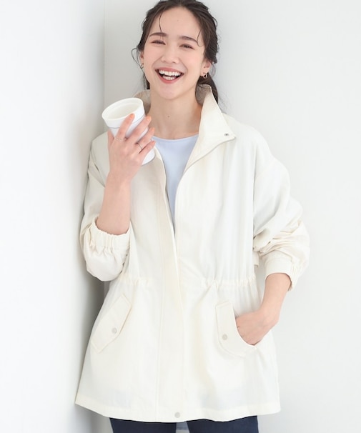 【防花粉/S-LL】女性らしさあふれる 軽やかスタンドブルゾン