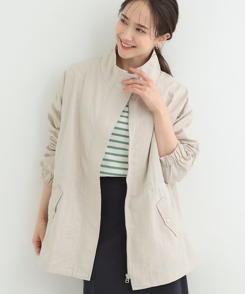 【防花粉/S-LL】女性らしさあふれる 軽やかスタンドブルゾン