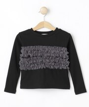 チュールビスチェ風リブトップス