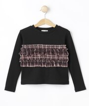 チュールビスチェ風リブトップス