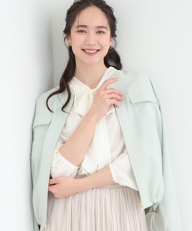 【S-LL】デイリーにも、通勤にも。フラップポケットノーカラーブルゾン