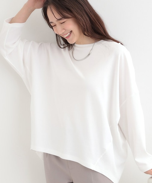 【洗濯機可/UVカット/綿100％】体系カバーの叶う 七分袖ゆるトップス