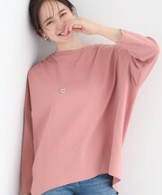 【接触冷感/UVカット/抗菌防臭】スムース 前振りゆるトップス