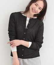 【2点セット/洗濯機可/S-LL】こなれ感あるレイヤードスタイルが即完成 シアーカーディガン+ロンT