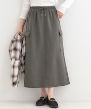 【洗濯機可/S-LL】サイドポケットでこなれ感のある ダンボールカーゴスカート