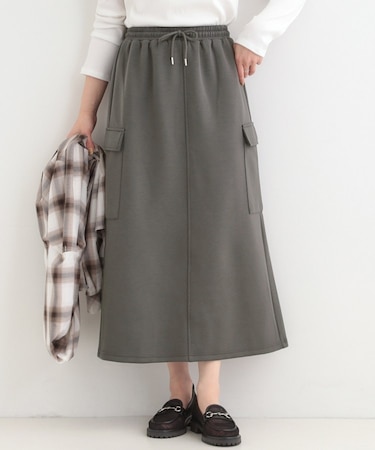 【洗濯機可/S-LL】サイドポケットでこなれ感のある ダンボールカーゴスカート
