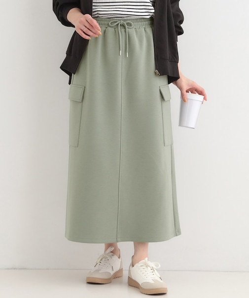 【洗濯機可/S-LL】サイドポケットでこなれ感のある ダンボールカーゴスカート