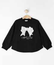 【100-150cm】レースリボン刺繍ロンT