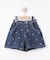 【100-150cm】リボン刺繍デニムショートパンツ