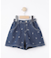 【100-150cm】リボン刺繍デニムショートパンツ