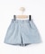 【100-150cm】リボン刺繍デニムショートパンツ