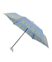 【晴雨兼用】ミモザ刺繍折りたたみ傘【because】