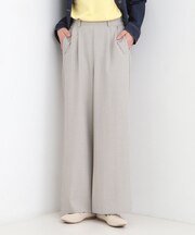 【洗濯機可/S-LL】フラップポケットがアクセント ヘリンボーンワイドパンツ