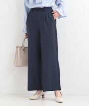 【洗濯機可/S-LL】フラップポケットがアクセント ヘリンボーンワイドパンツ
