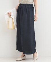 【洗濯機可】大人に嬉しい　上品サテンマーメイドスカート