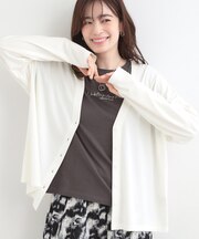 【S-LL/UV】手の甲まで隠れる 指穴付き とろみVネックカーディガン