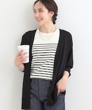 【洗濯機可/ひんやり/UV】さらっとしたタッチが心地よい 体型カバーも叶う ロングカーディガン